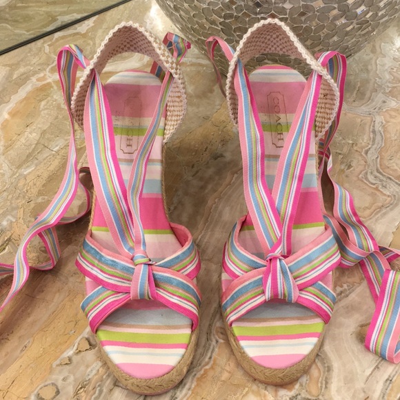 Coach Shoes - Coach wedge lace up shoes